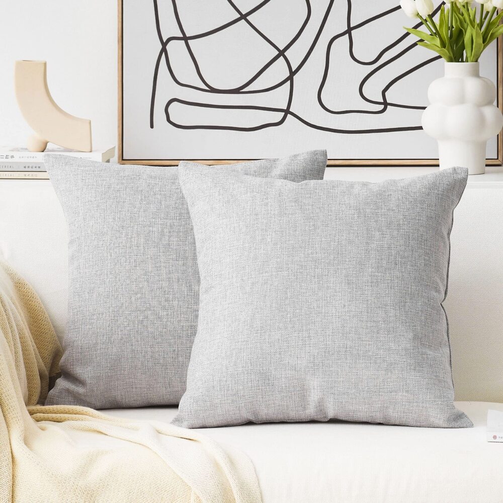 9227 24 x 24 Throw Pillows Linen Euro Shams Decorative Pillow Cover